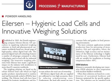 Eilersen - Hygienic Load Cells and Innovative Weighing Solutions