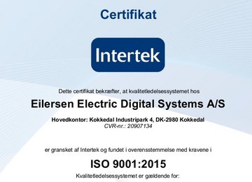 Eilersen is IECEx and ISO certified