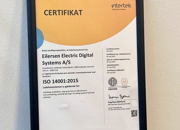 ISO 14001:2015 certification for Eilersen Electric Digital Systems A/S