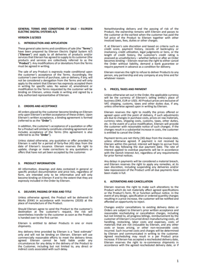 General Terms & Conditions